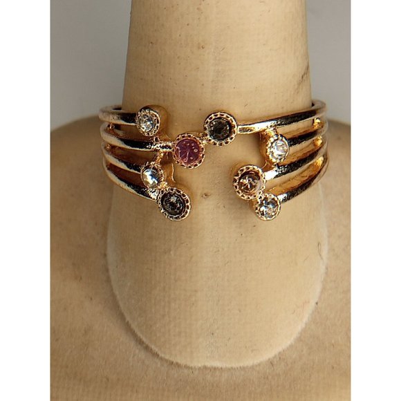 Size 11 Eight Multicolor Rhinestone Ring for Women‎ (10c2) - Picture 2 of 7